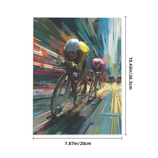 Futuristic Supercar Crystal Sticker – Neon City Racing Wall Art Poster 20×26.5cm for Bedroom, Garage, Office, Game Room, Café