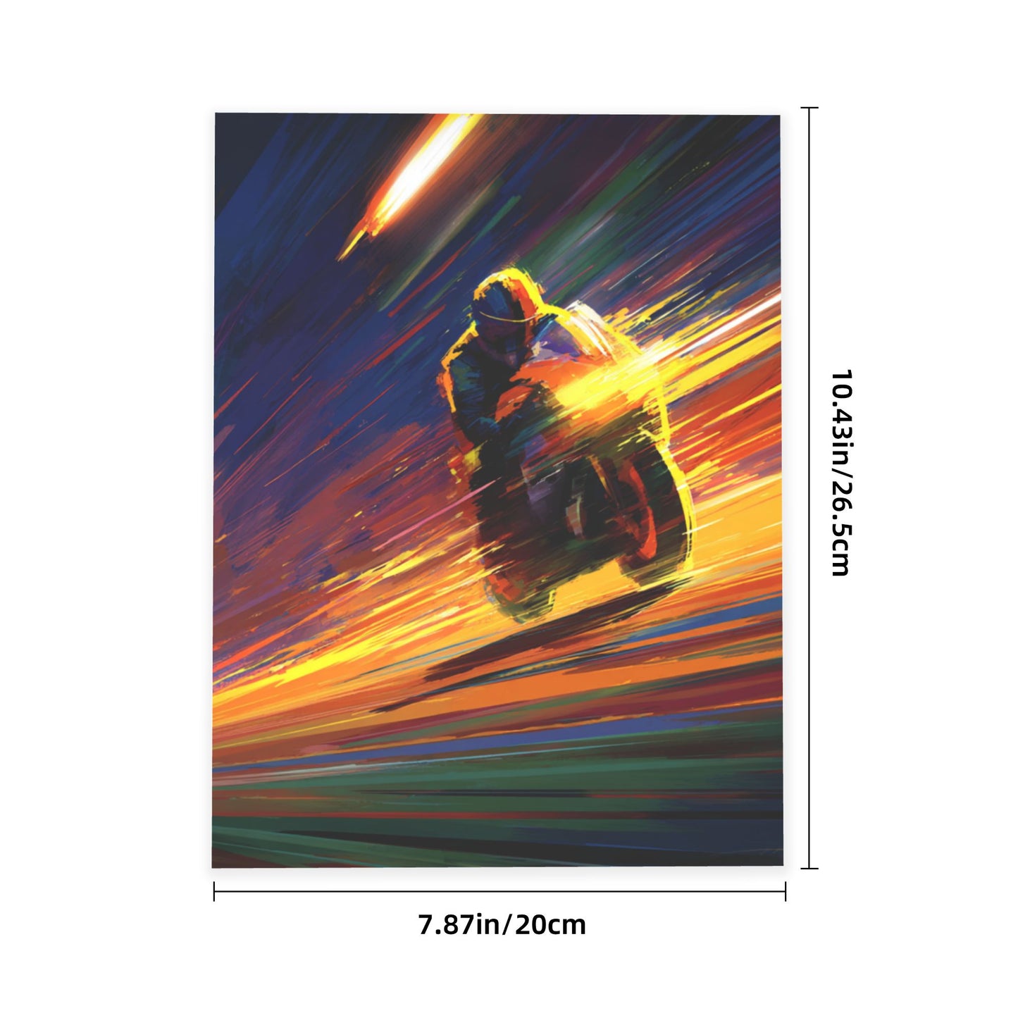 Vivid Motorcycle Racing Crystal Sticker – Dynamic Sports Theme Artwork Decoration, High-Definition Waterproof Crystal Wall/Desk Sticker for Home & Office