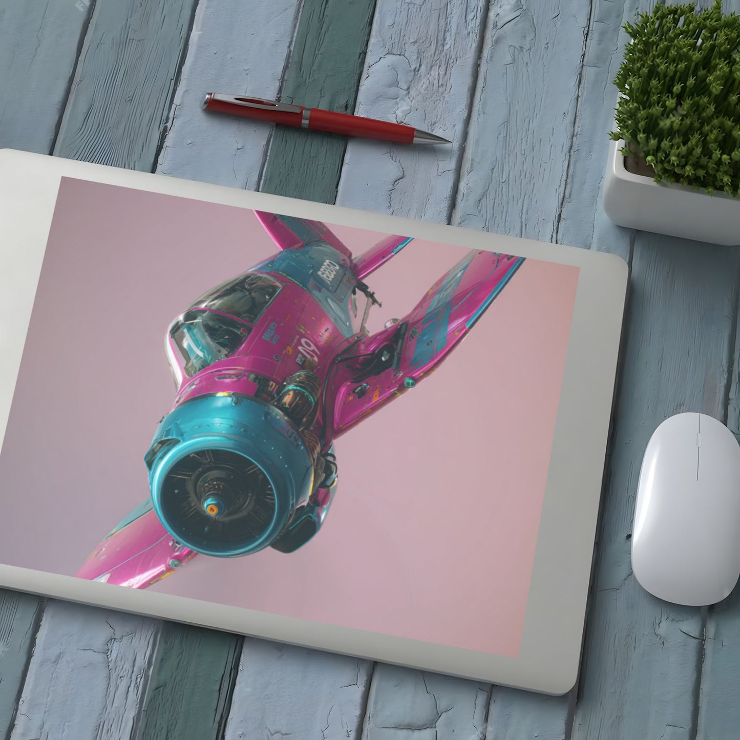 Retro Fighter Aircraft Crystal Sticker – Aviation Theme Artwork Decoration, HD Waterproof Wall/Desk Crystal Poster, Stylish Gift for Home & Office