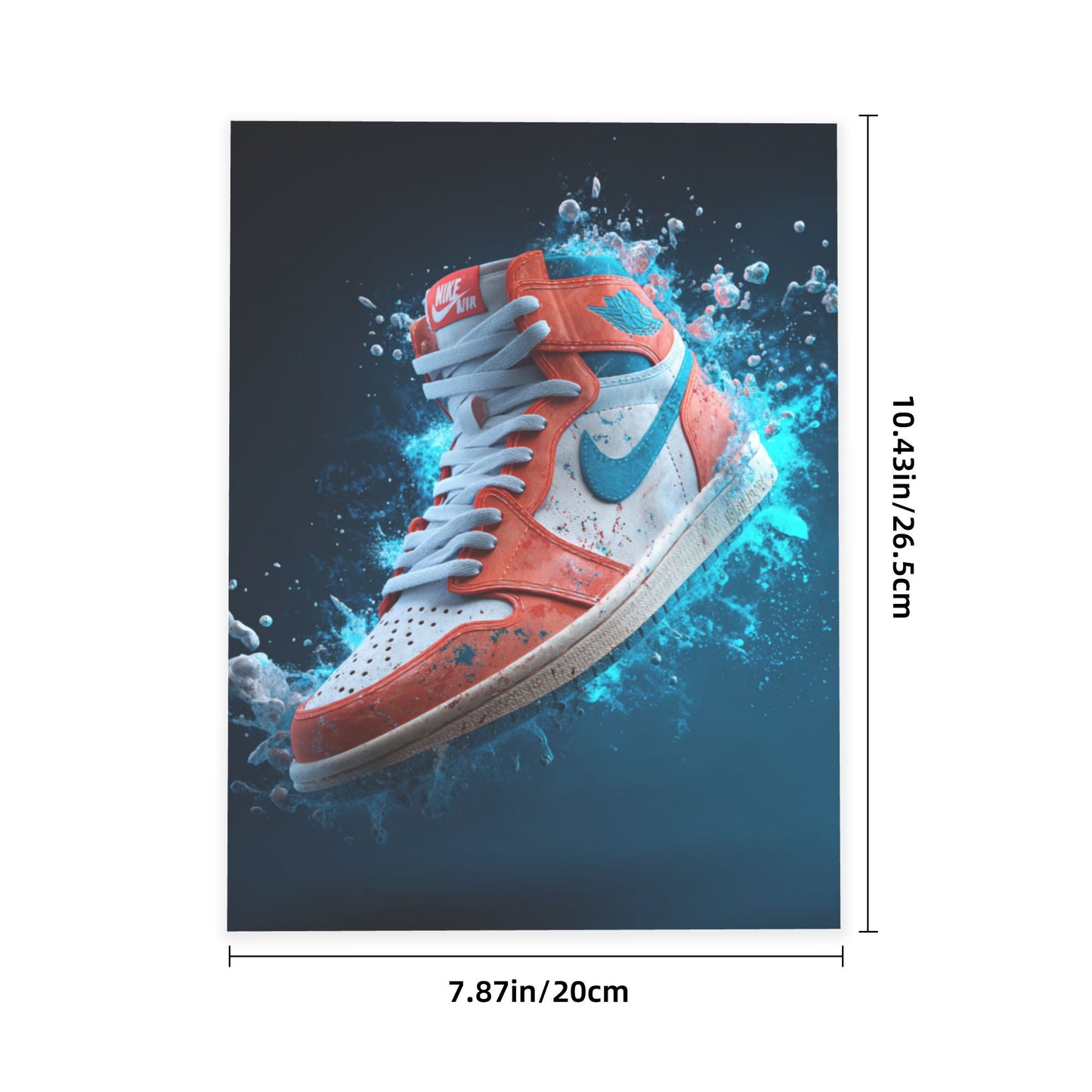 Trendy Sneaker Crystal Sticker – High-Definition Sports Theme Artwork, Waterproof Durable Wall/Desk Crystal Poster for Home & Office