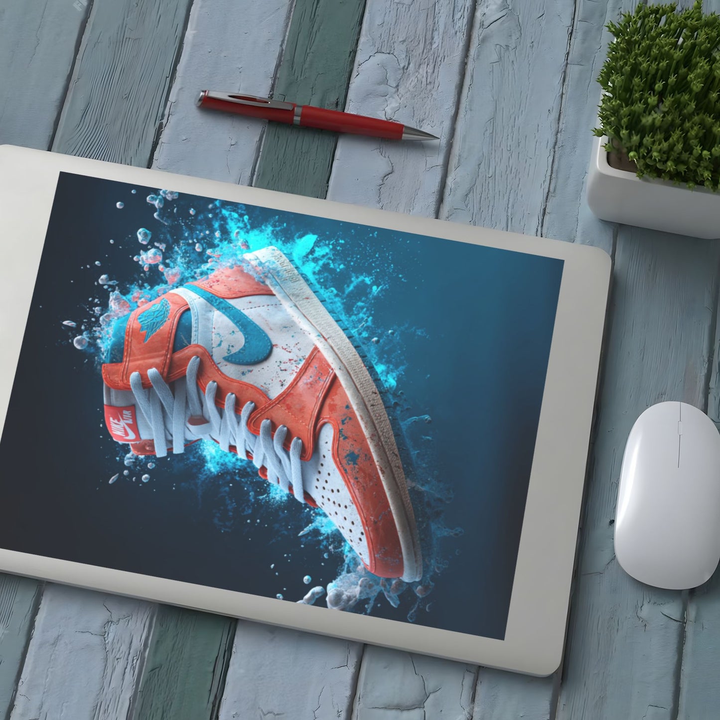 Trendy Sneaker Crystal Sticker – High-Definition Sports Theme Artwork, Waterproof Durable Wall/Desk Crystal Poster for Home & Office