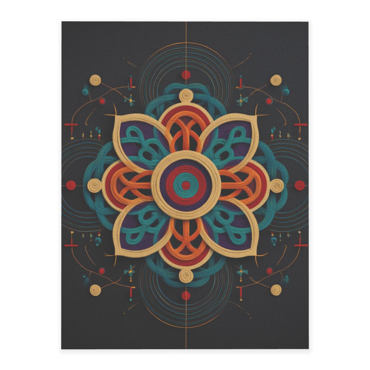 Mandala Geometric Crystal Sticker – Creative Symmetrical Art Decoration, HD Waterproof Crystal Poster for Wall, Desk, Home & Office