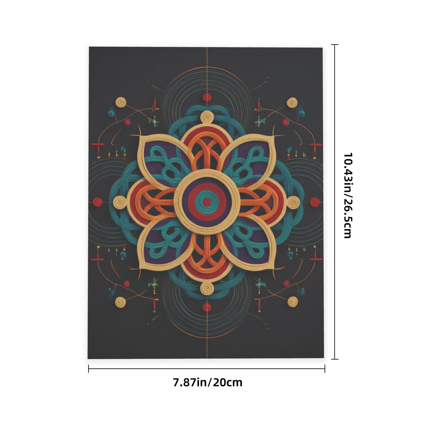 Mandala Geometric Crystal Sticker – Creative Symmetrical Art Decoration, HD Waterproof Crystal Poster for Wall, Desk, Home & Office