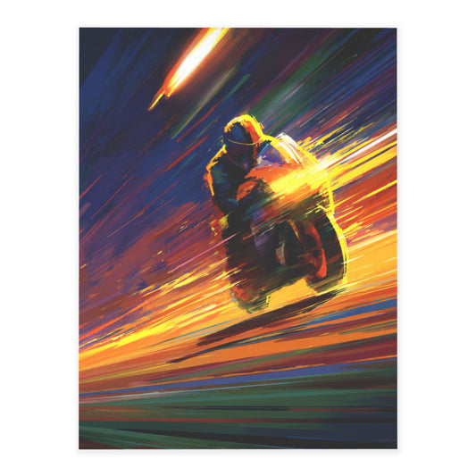 Vivid Motorcycle Racing Crystal Sticker – Dynamic Sports Theme Artwork Decoration, High-Definition Waterproof Crystal Wall/Desk Sticker for Home & Office
