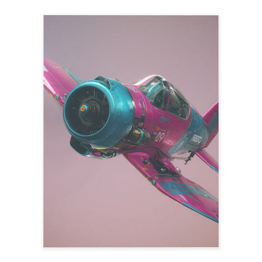 Retro Fighter Aircraft Crystal Sticker – Aviation Theme Artwork Decoration, HD Waterproof Wall/Desk Crystal Poster, Stylish Gift for Home & Office