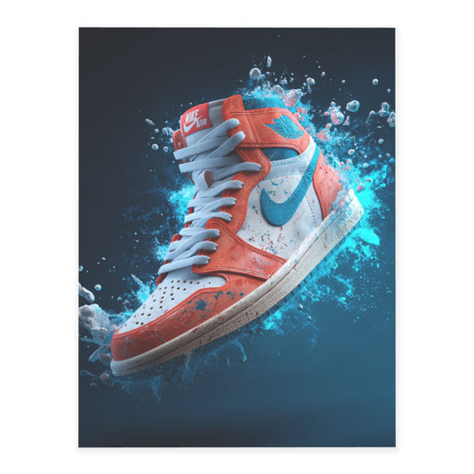 Trendy Sneaker Crystal Sticker – High-Definition Sports Theme Artwork, Waterproof Durable Wall/Desk Crystal Poster for Home & Office
